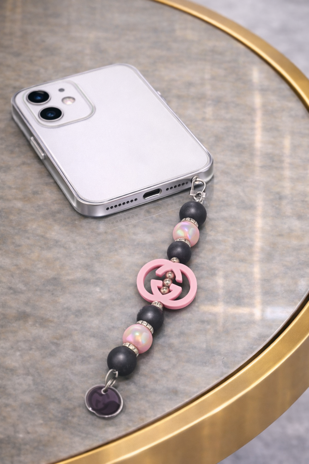 Pink gucci telefoon hanger