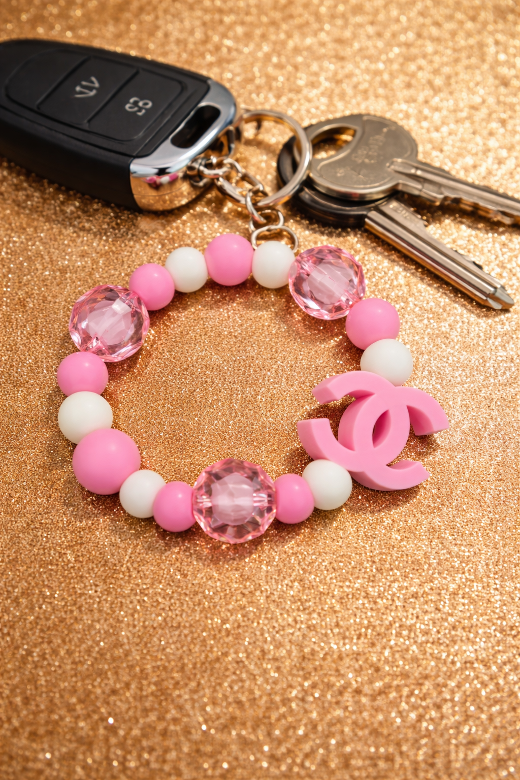 Pink chanel Mini Wristlet