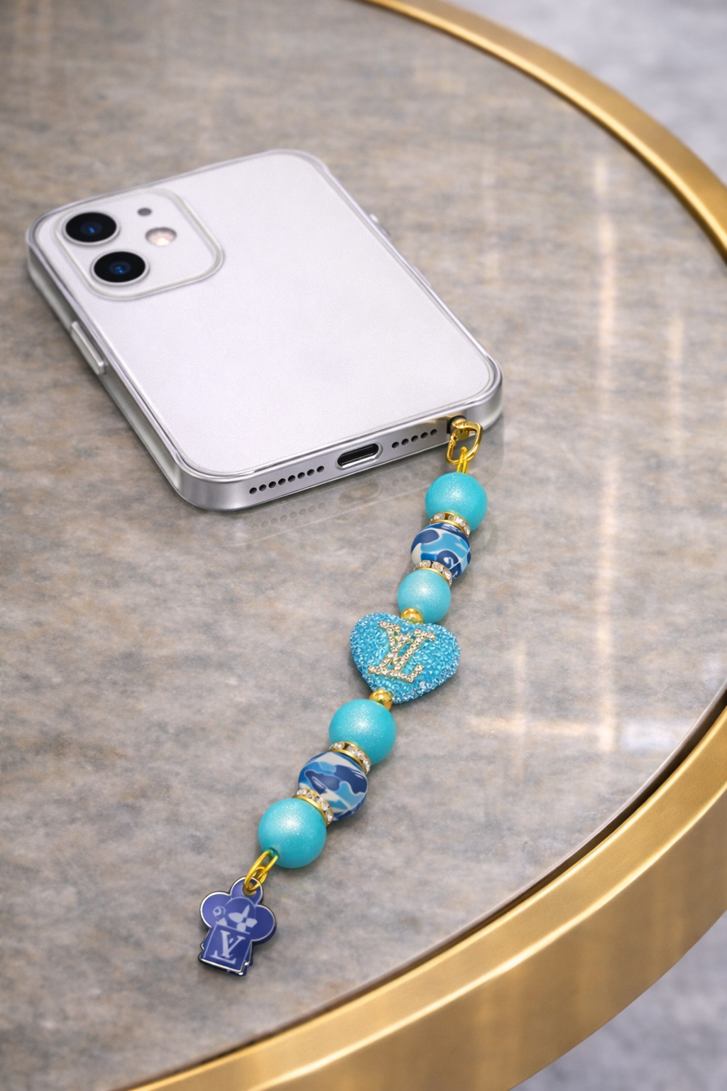Lv Turqouise Heart Telefoonhanger