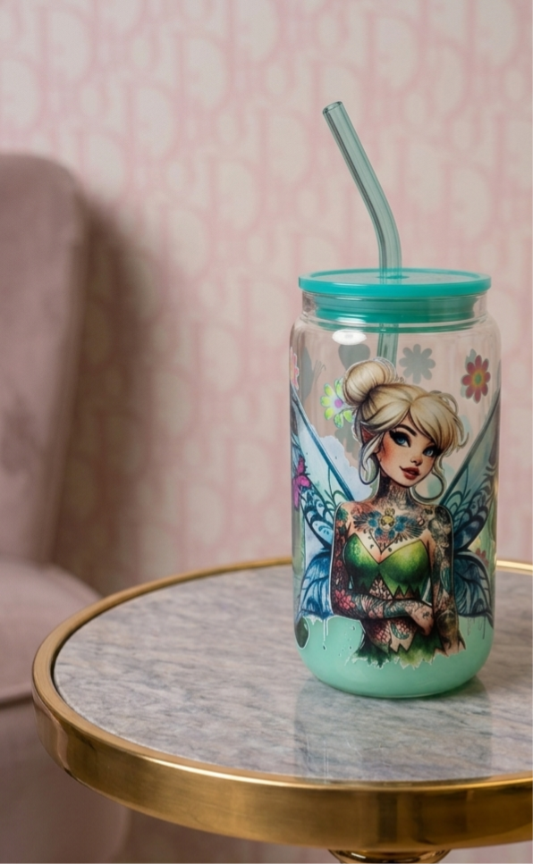 Tinkerbell glazen drinkbeker