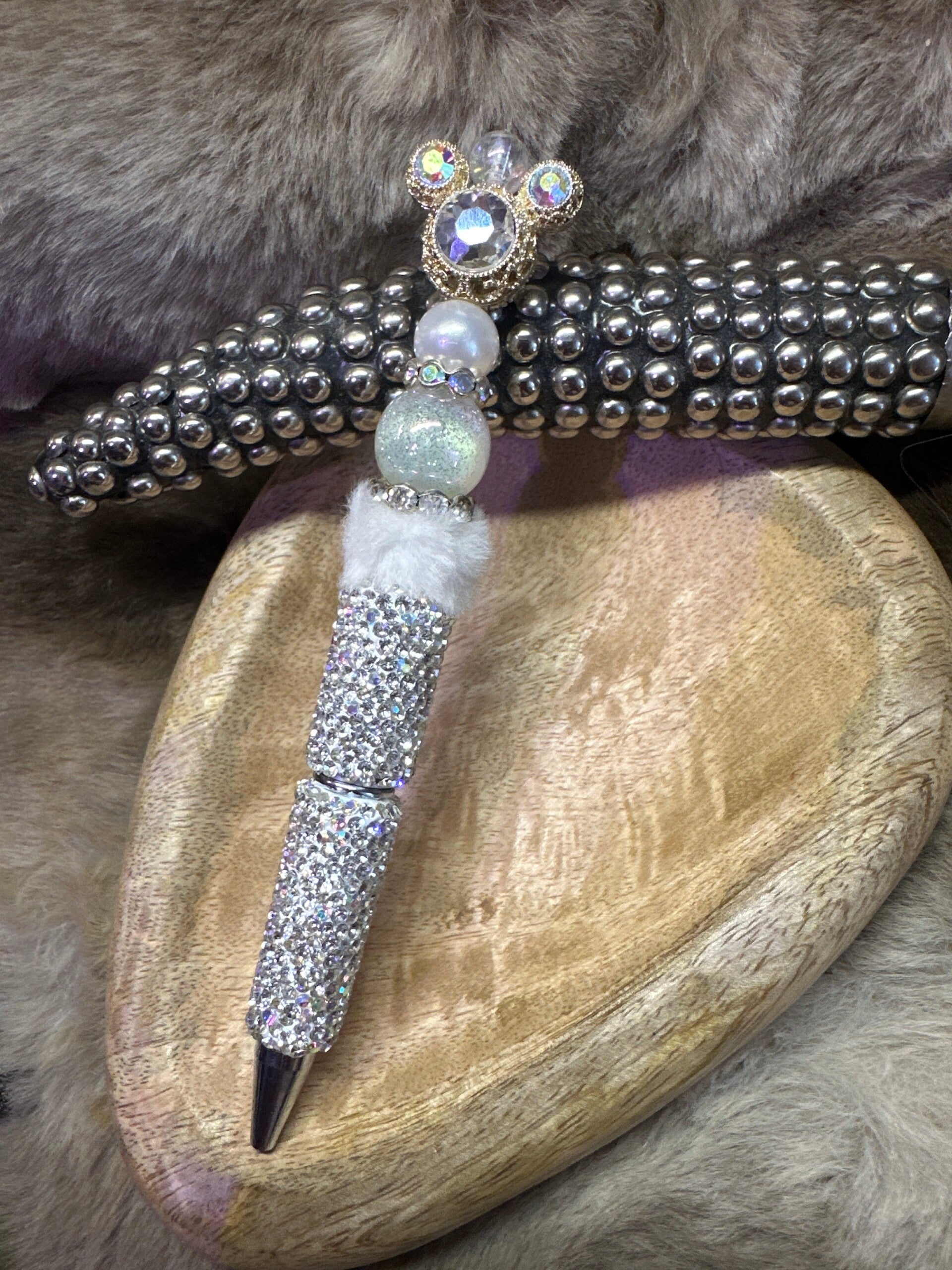 Silver micken Rhinestonepen