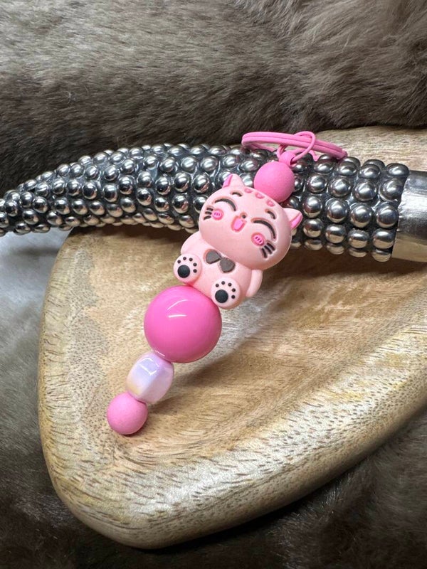 Pink Cat Sleutelhanger