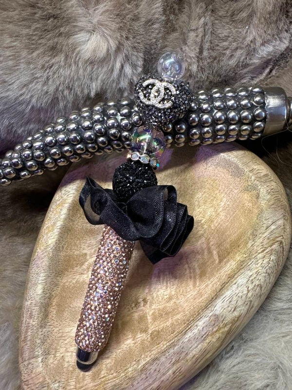 2 in 1 Chanel rhinestone pen