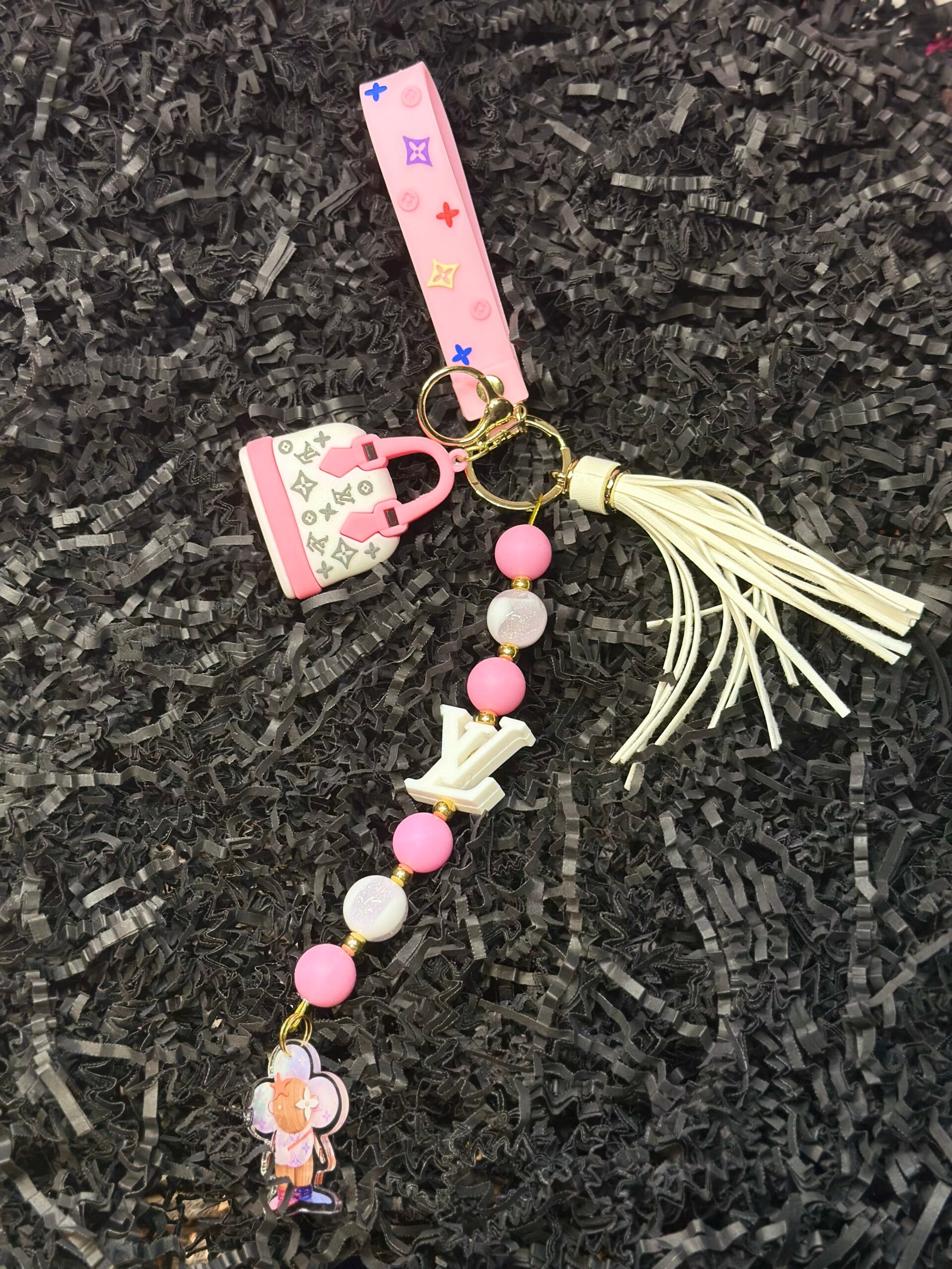 Pink White LV Tassenhanger