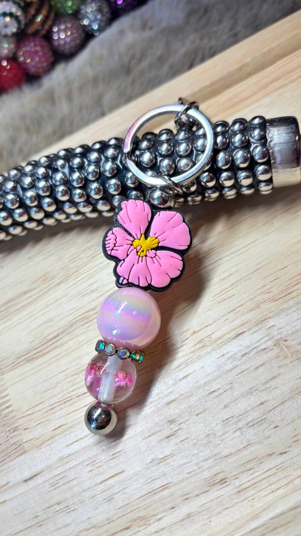 Rose bloem sleutelhanger