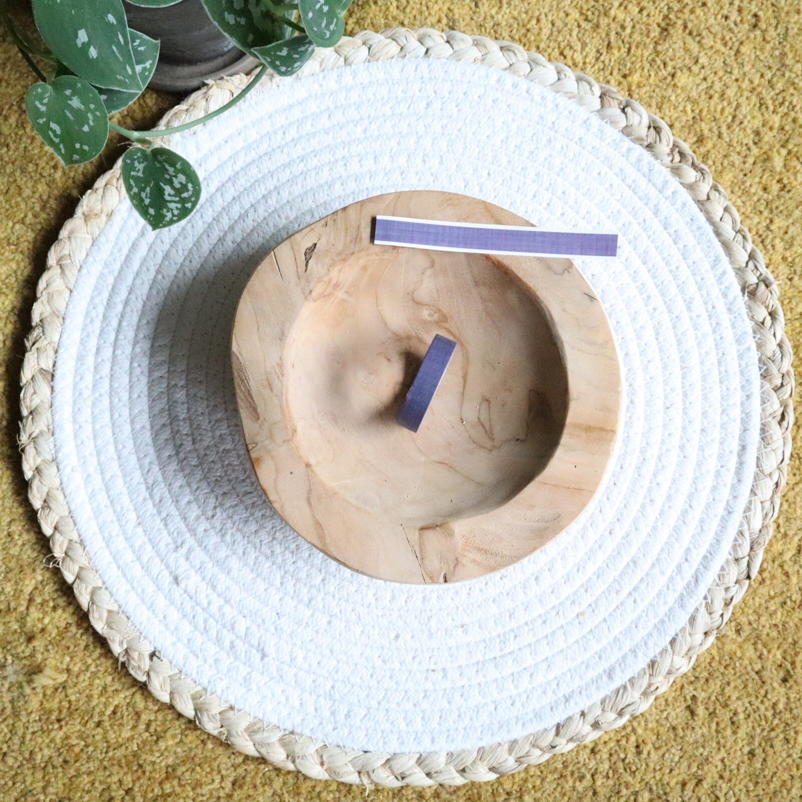 WASHI TAPE - Paars linnen look 10mm