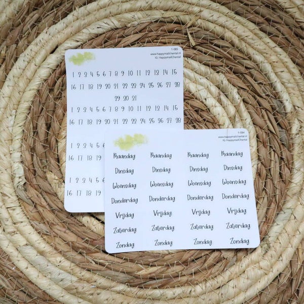 STICKERS - Set dagen en datum Hallow Spire (Advent 2022)