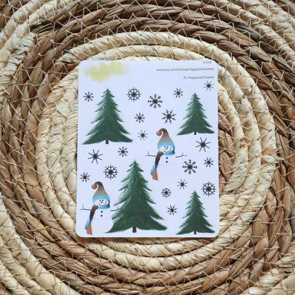 STICKERS - Dennenbomen groen