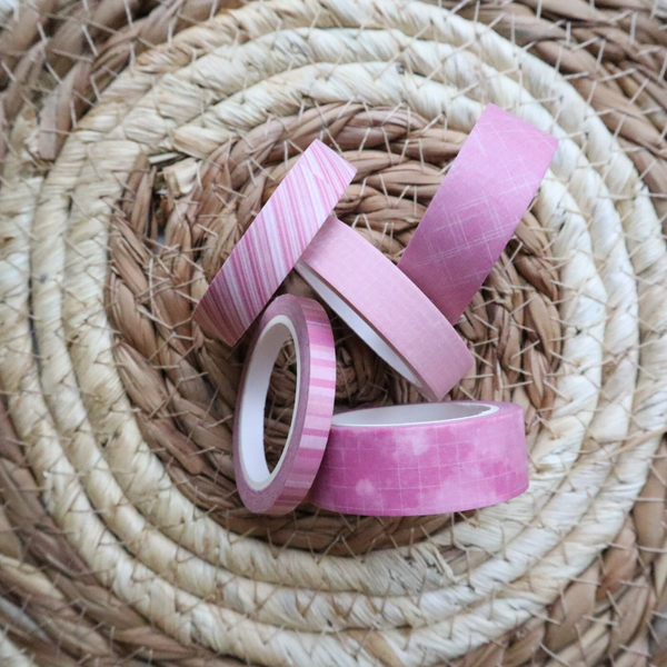 WASHI TAPE - Set van 5 Roze