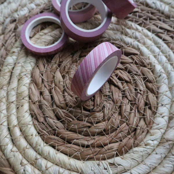 WASHI TAPE - Roze schuine streep