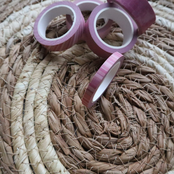 WASHI TAPE - Roze gestreept 5mm * 10m