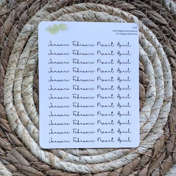 STICKERS - Maanden klein (Farmhouse Greatness)