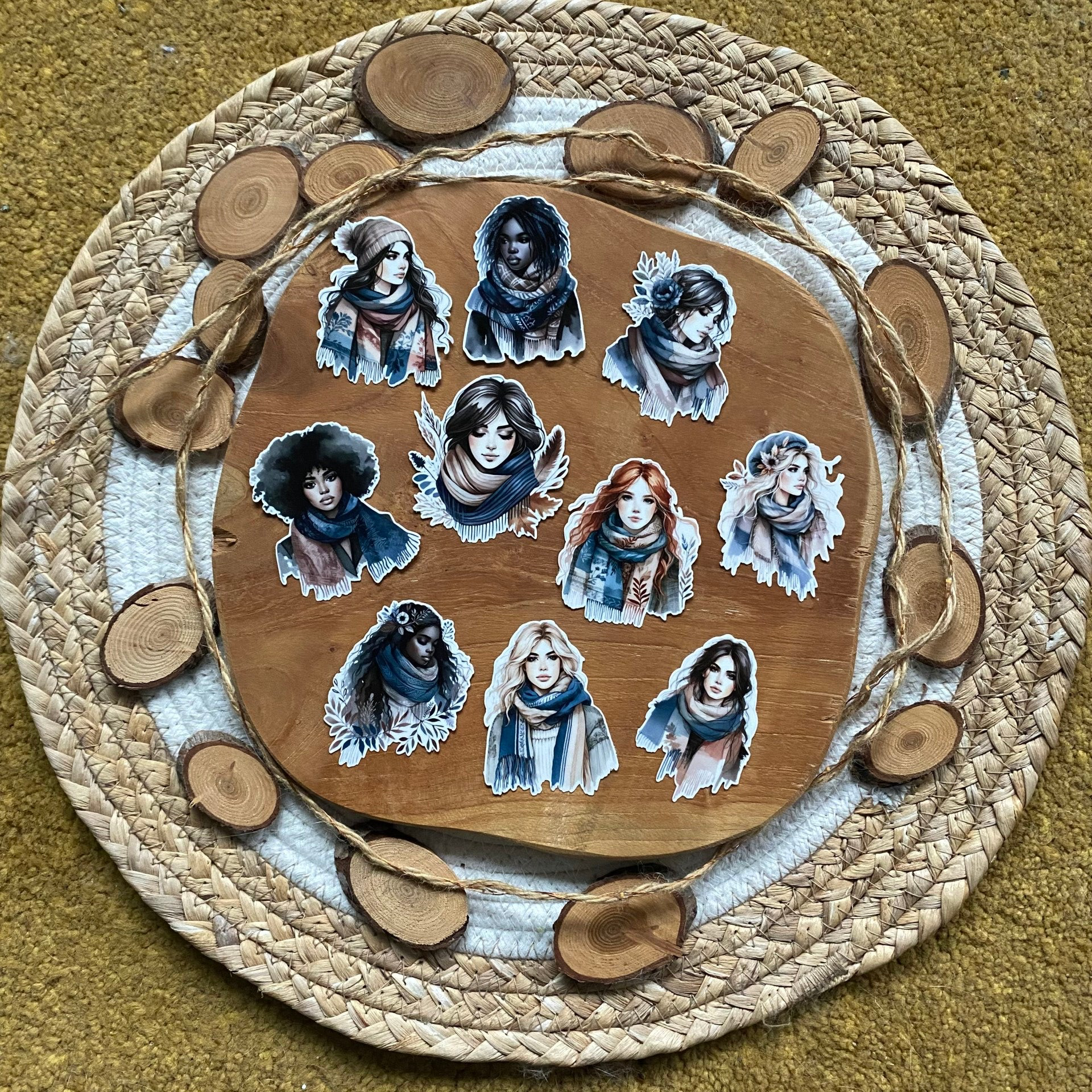 DIE CUT STICKERS - Meisjes Boho fall (Advent 2024)