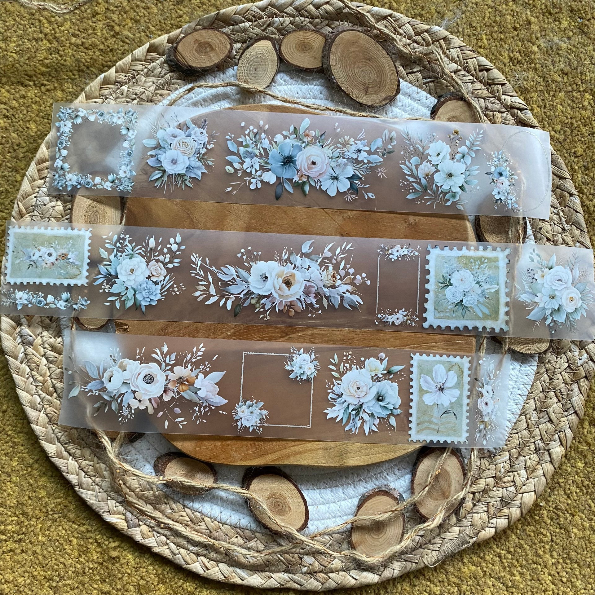 PET TAPE - Sage floral