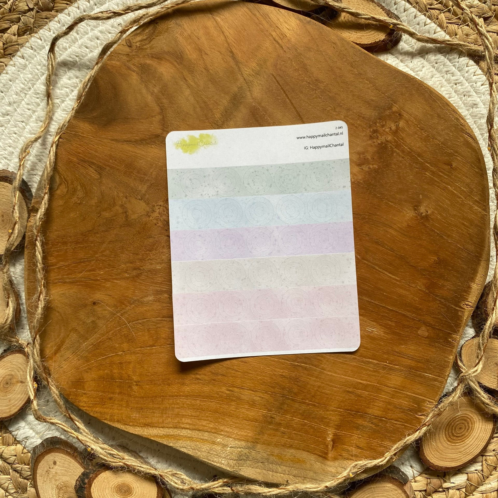 STICKERS - Cirkels pastel gespikkeld