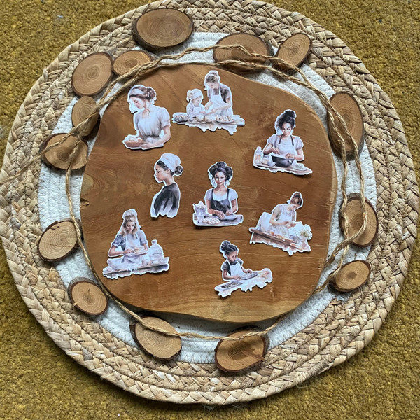 DIE CUT STICKERS - Meisjes bakken (Advent 2024)