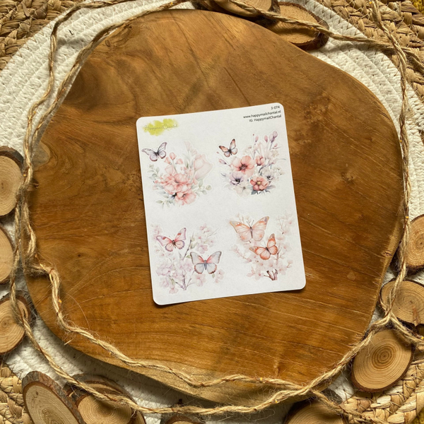 STICKERS - Vlinders & Bloemen