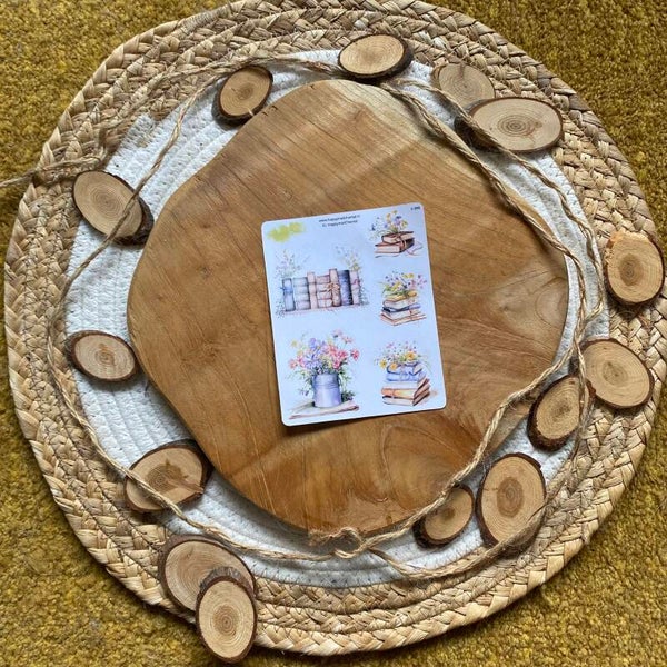 STICKERS - Boeken met veldbloemen