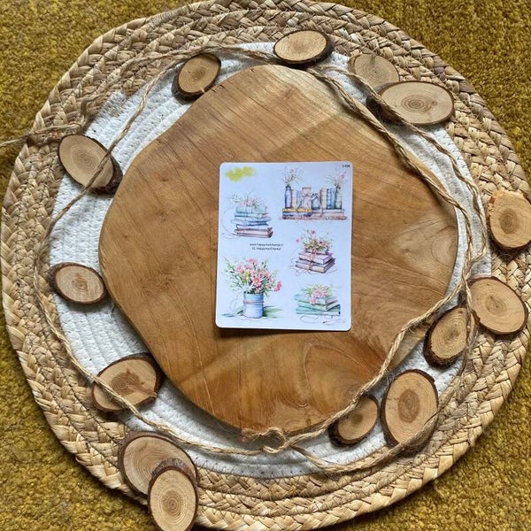 STICKERS - Boeken met veldbloemen 2.1