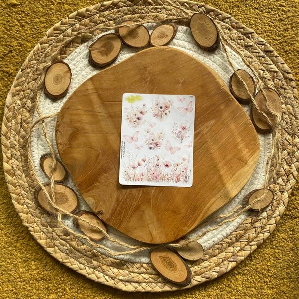 STICKERS - Wild flowers & Butterlies