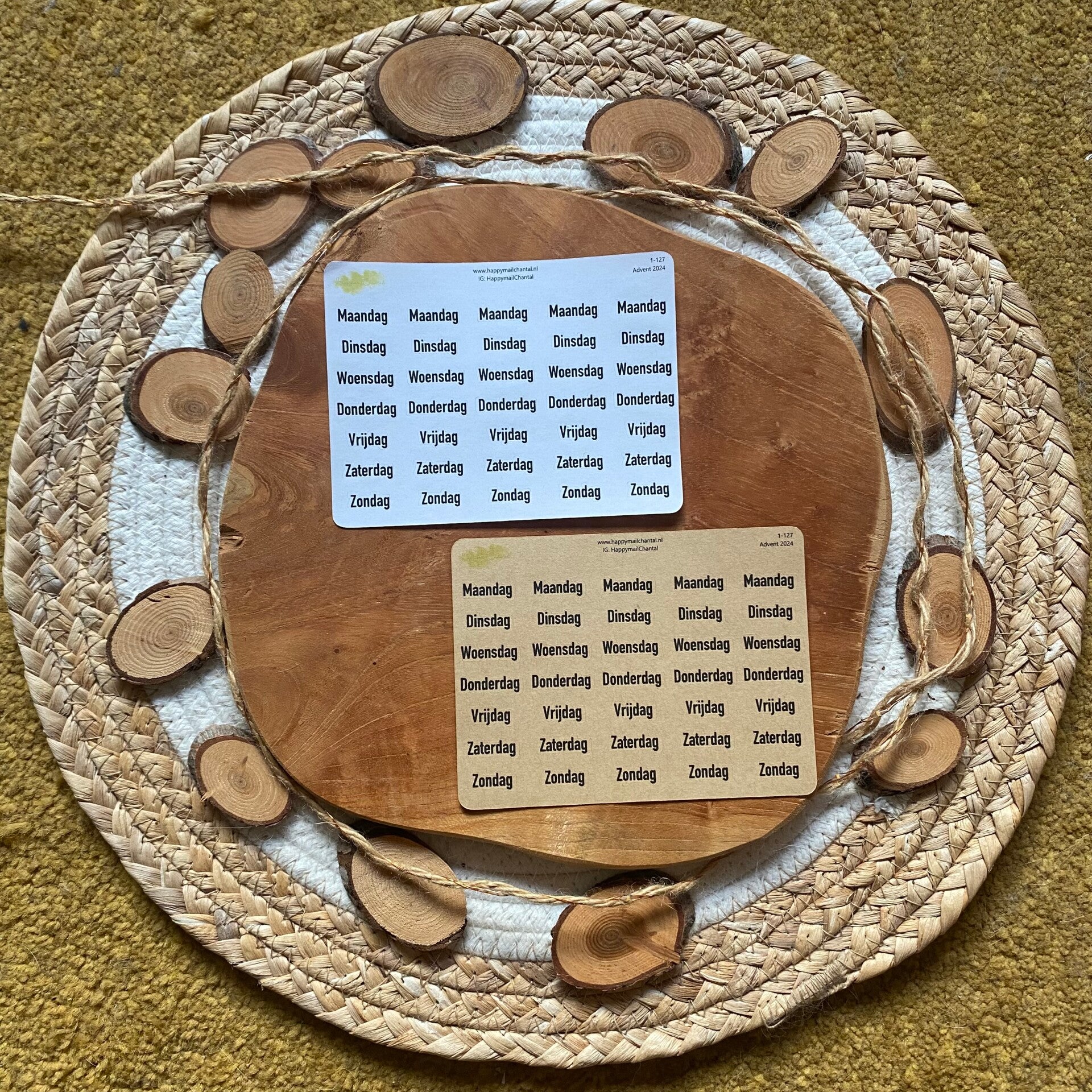 STICKERS - Dagen van de week Deconsiled (Advent 2024)