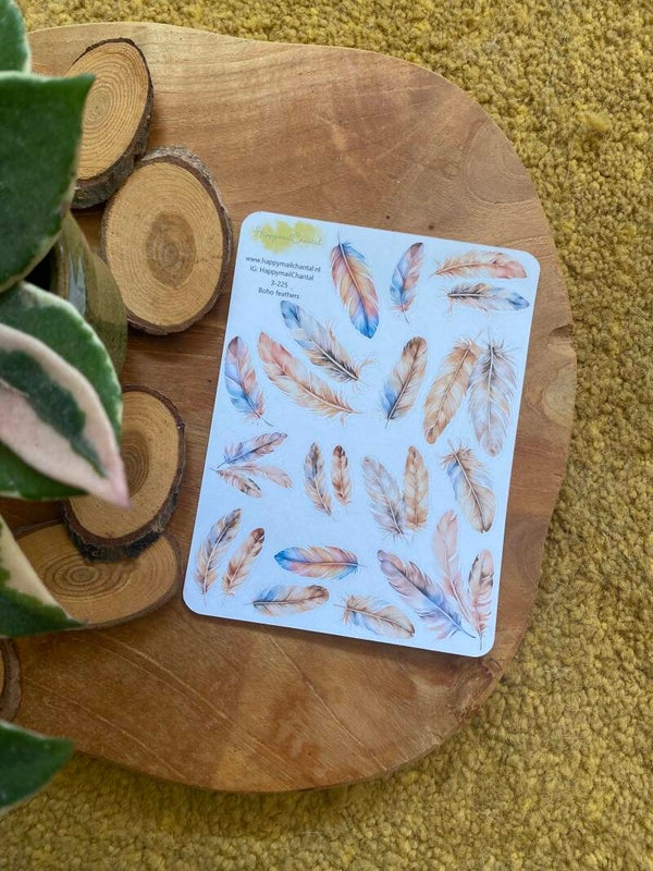 STICKERS - Boho feathers