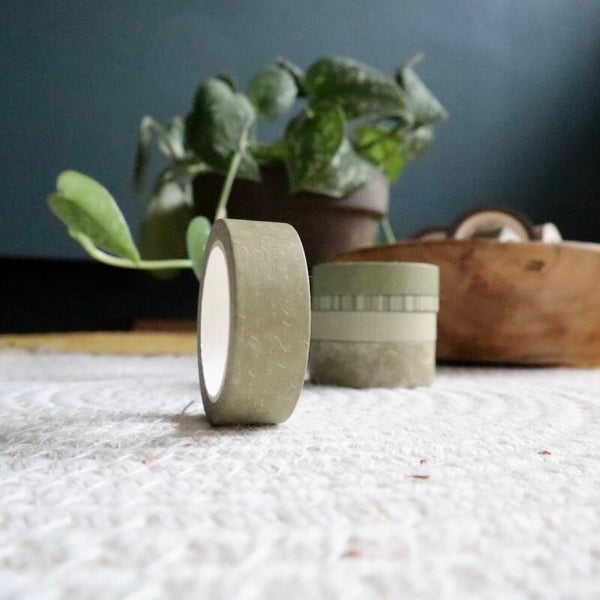 WASHI TAPE - Zacht groen script