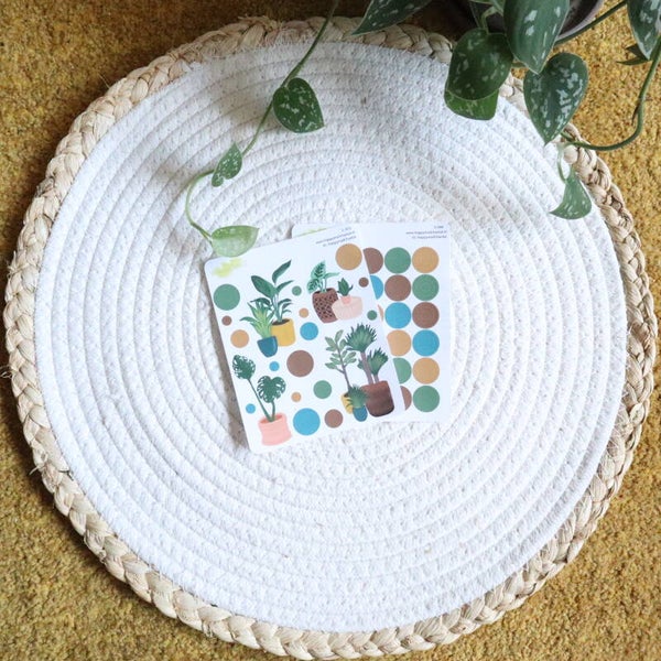 STICKERS - Set kamerplanten & cirkels