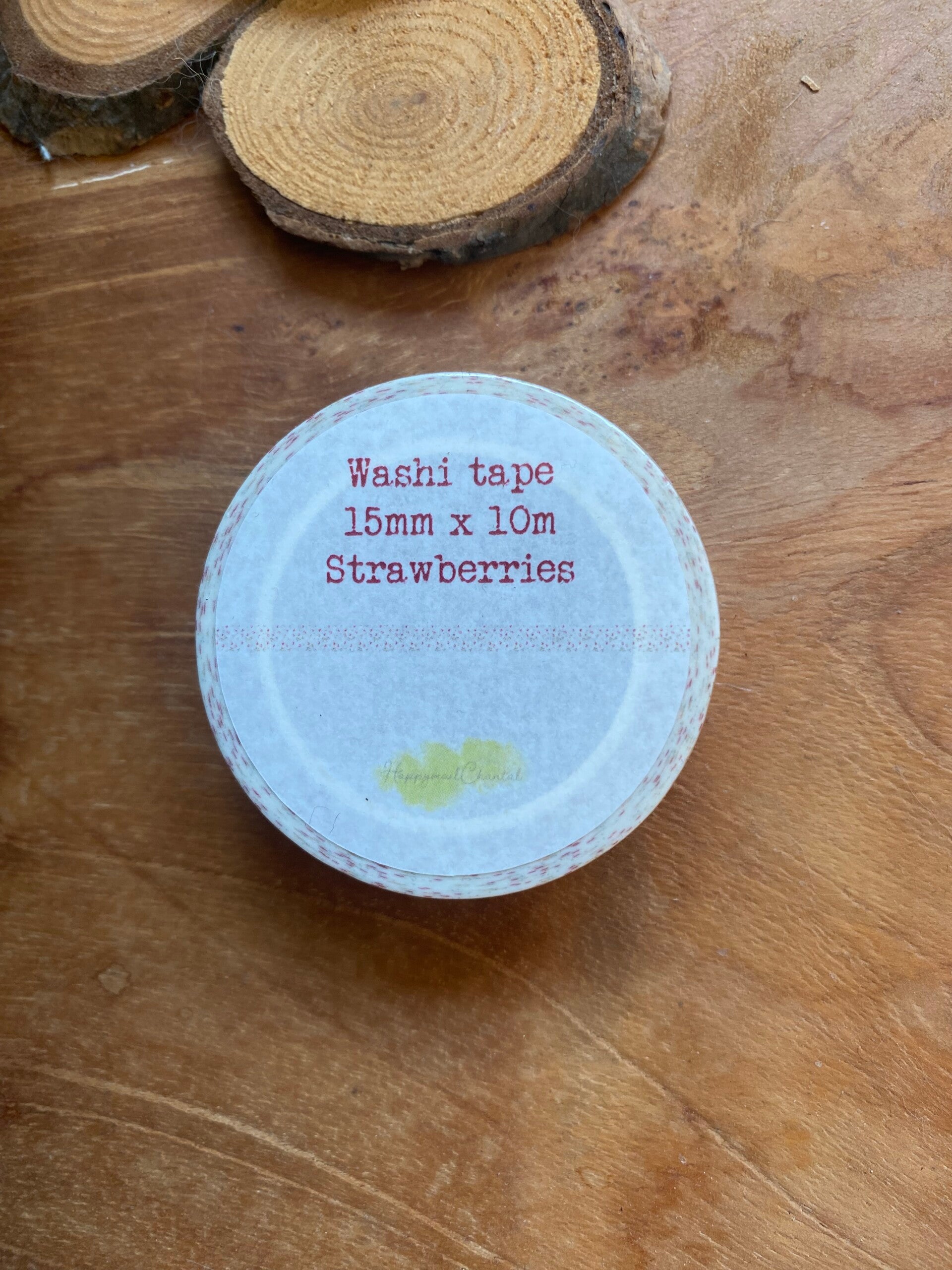 WASHI TAPE - Aardbeien - 15mm x 10m