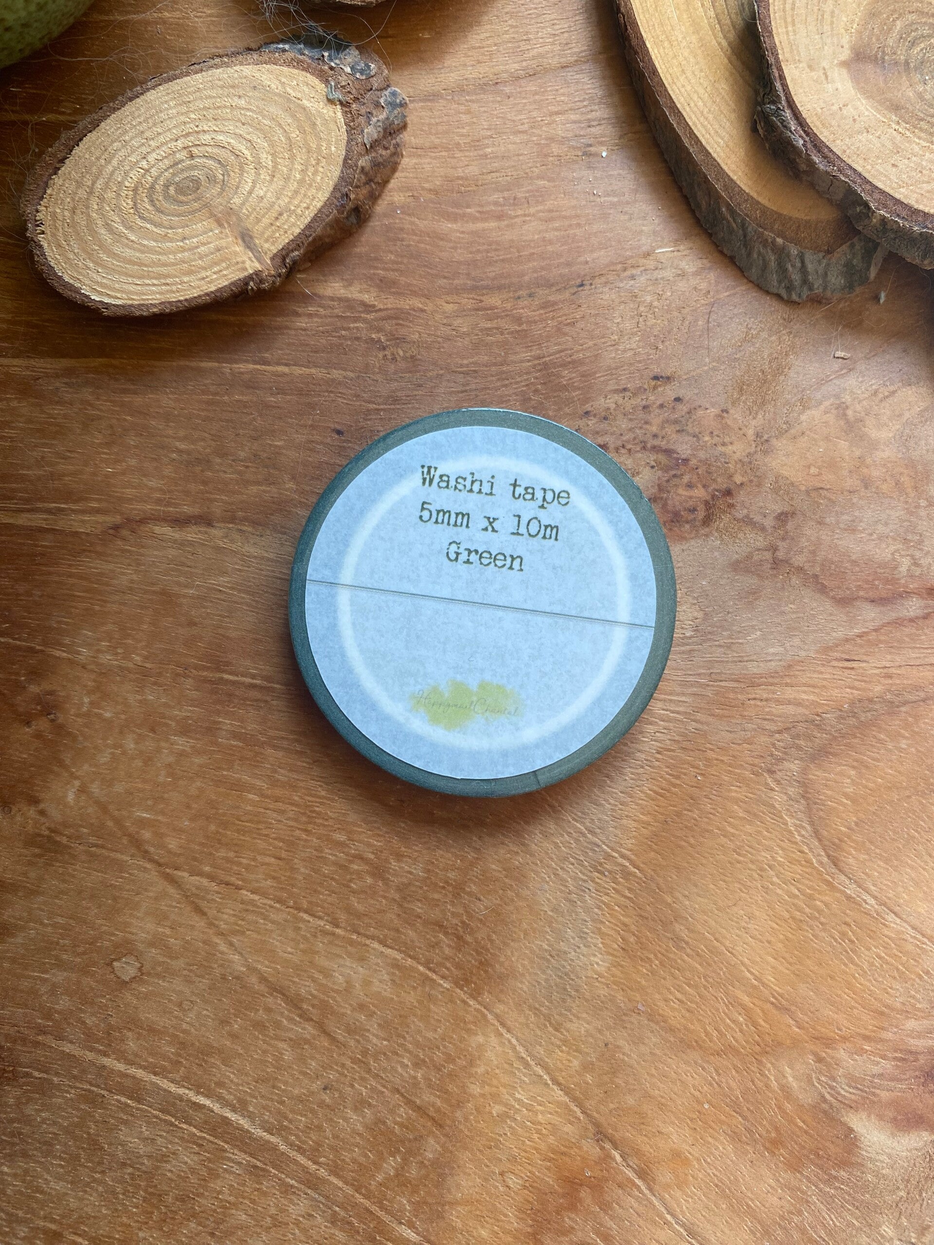 WASHI TAPE - 5mm x 10m Groene gestreept