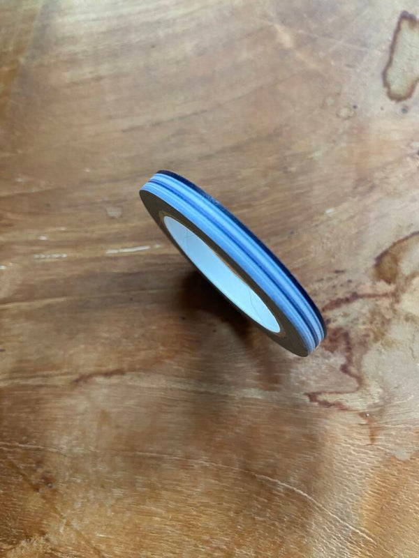 💙 WASHI TAPE – Gestreept Donkerblauw (5mm x 10m) ✨