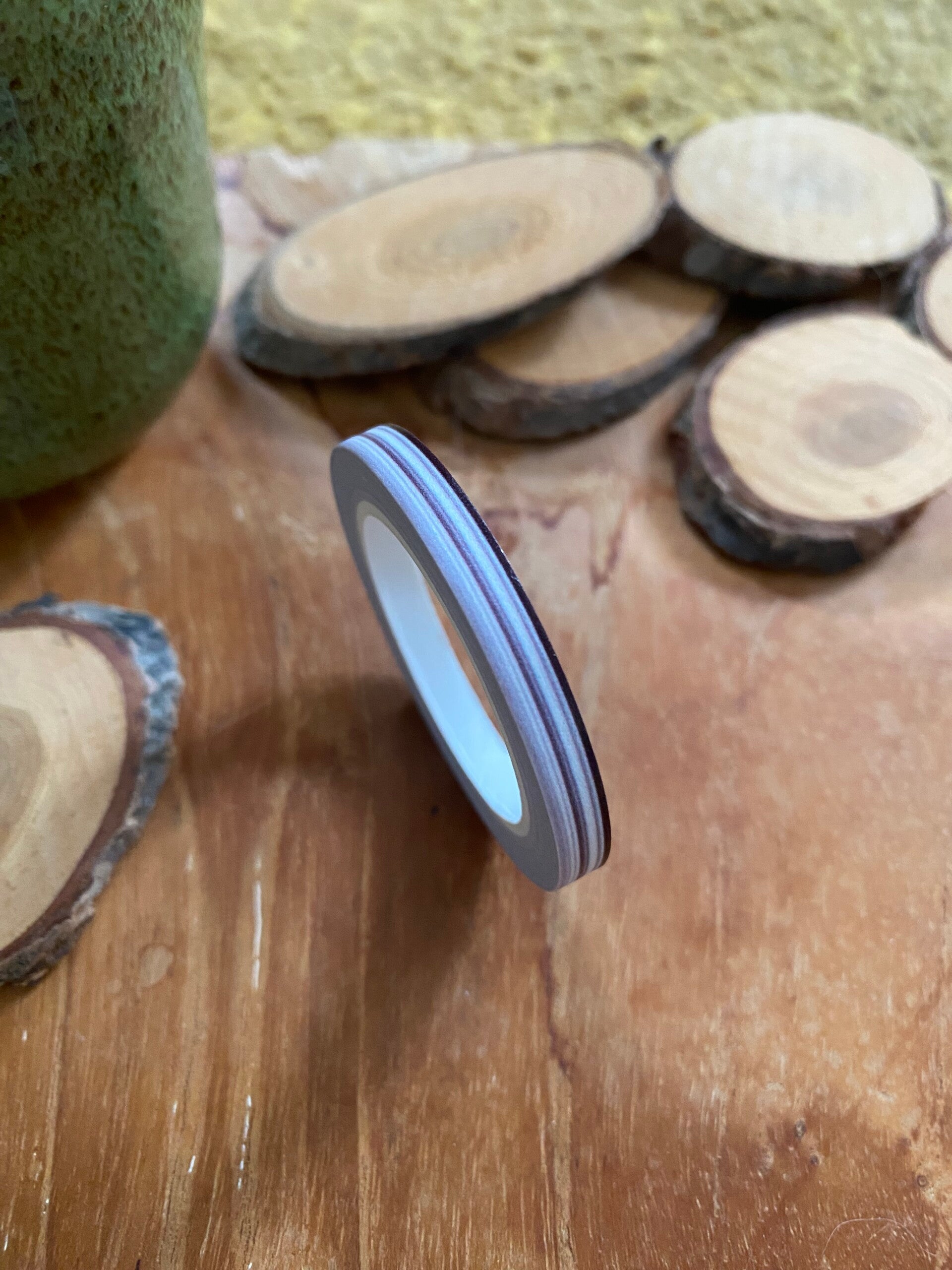 🌹HappymailChantal - Washi tape - Burgundy gestreept - 5mm x 10m