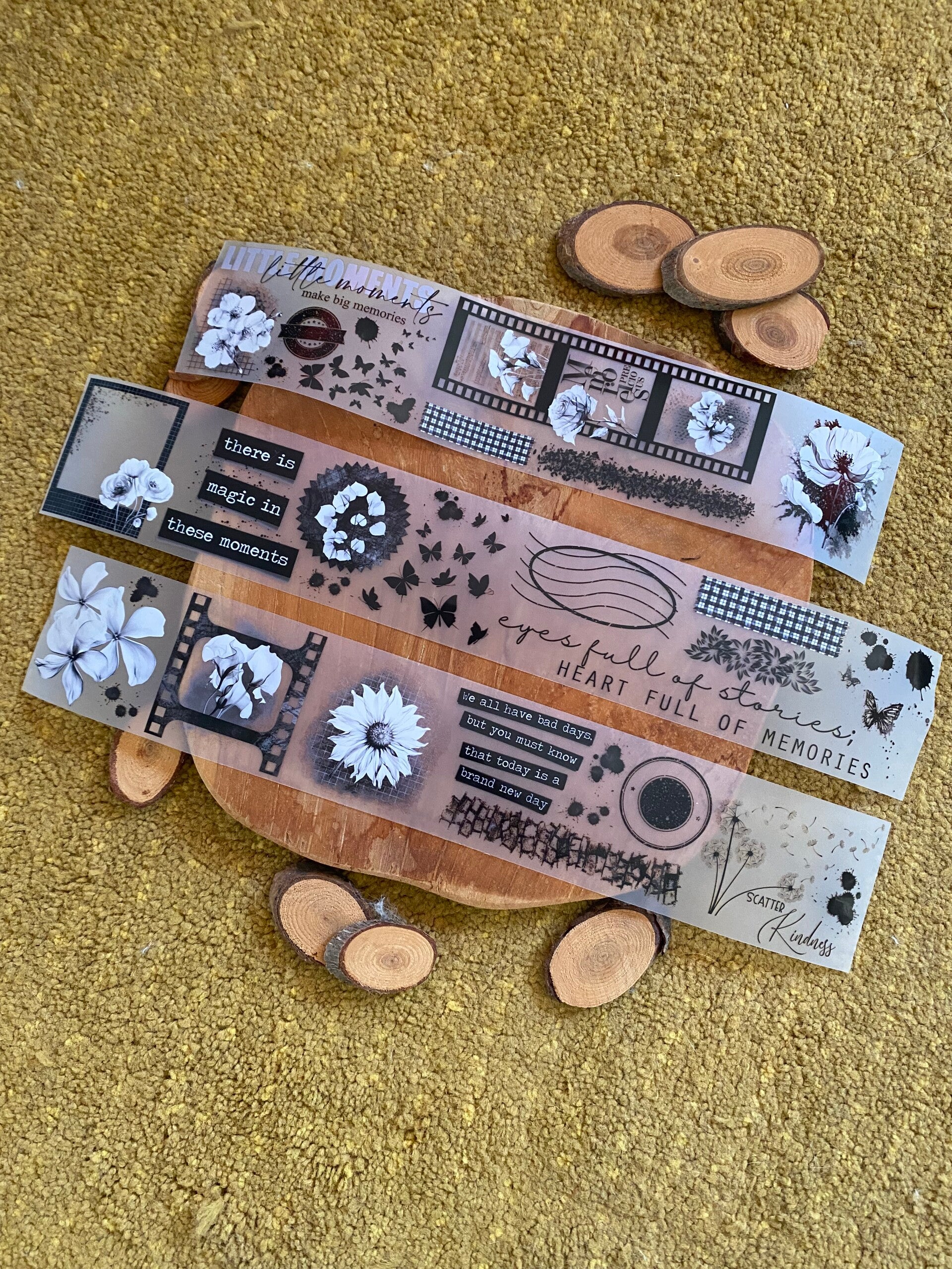 🖤🤍 HappymailChantal - Pet tape - Lovely black & whites - 60mm x 5m