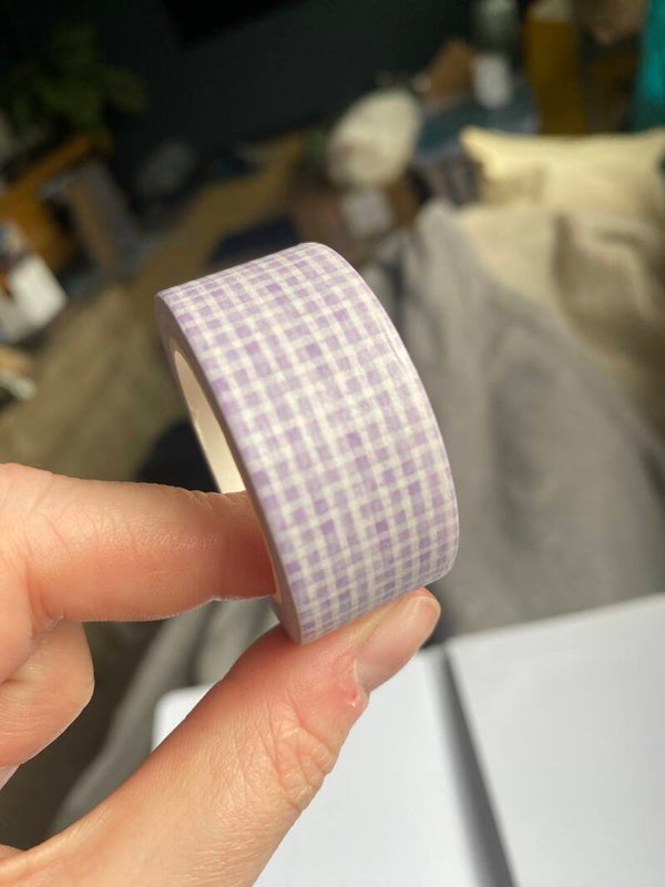 💟HappymailChantal - Washi Tape - Purple Plaid - 20mm*10m