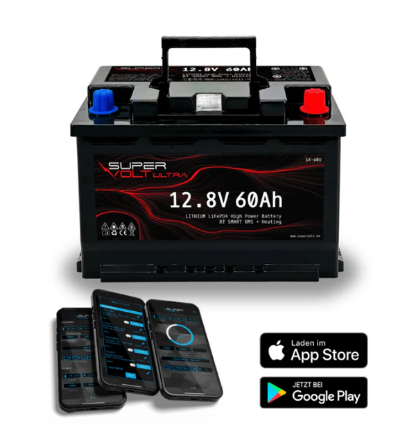 Hochleistungsbatterie mit Bluetooth, Heizung und integriertem Balancer