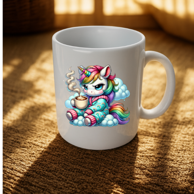 Motiv Tasse Mürrisches Einhorn