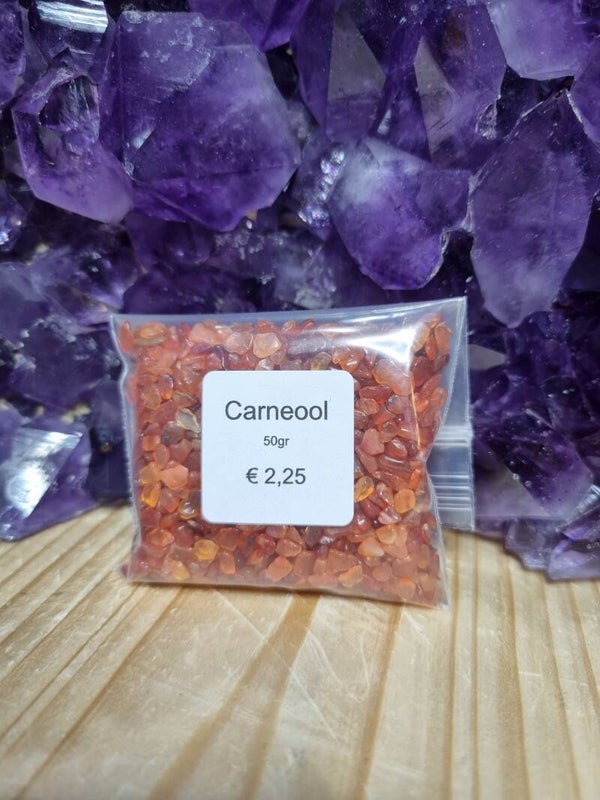 Carneool trommelsteentjes 50gr