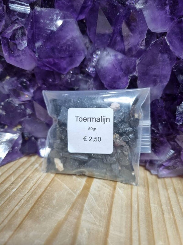 Toermalijn (Schorl) trommelsteentjes 50gr