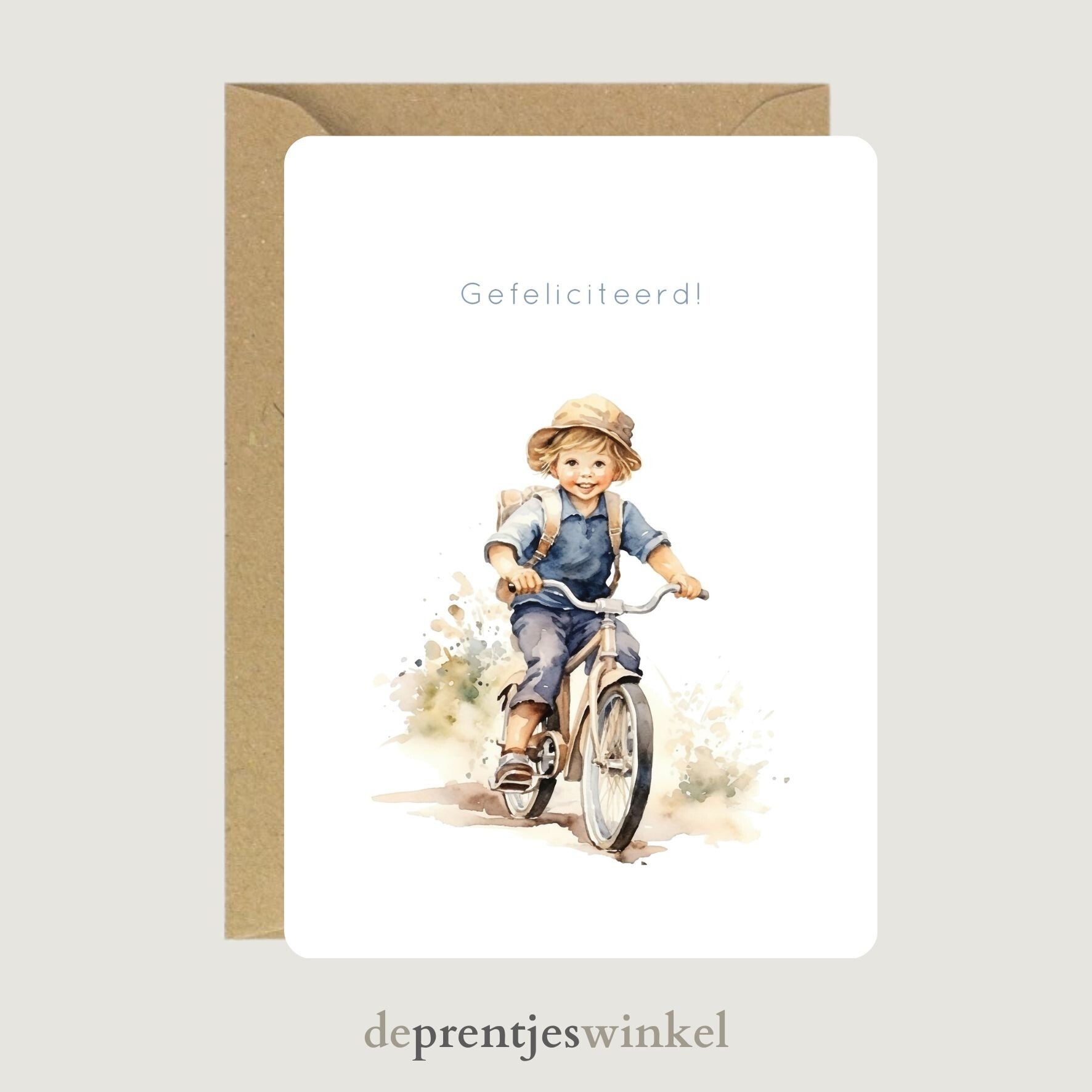 GEFELICITEERD | Jongen op de fiets