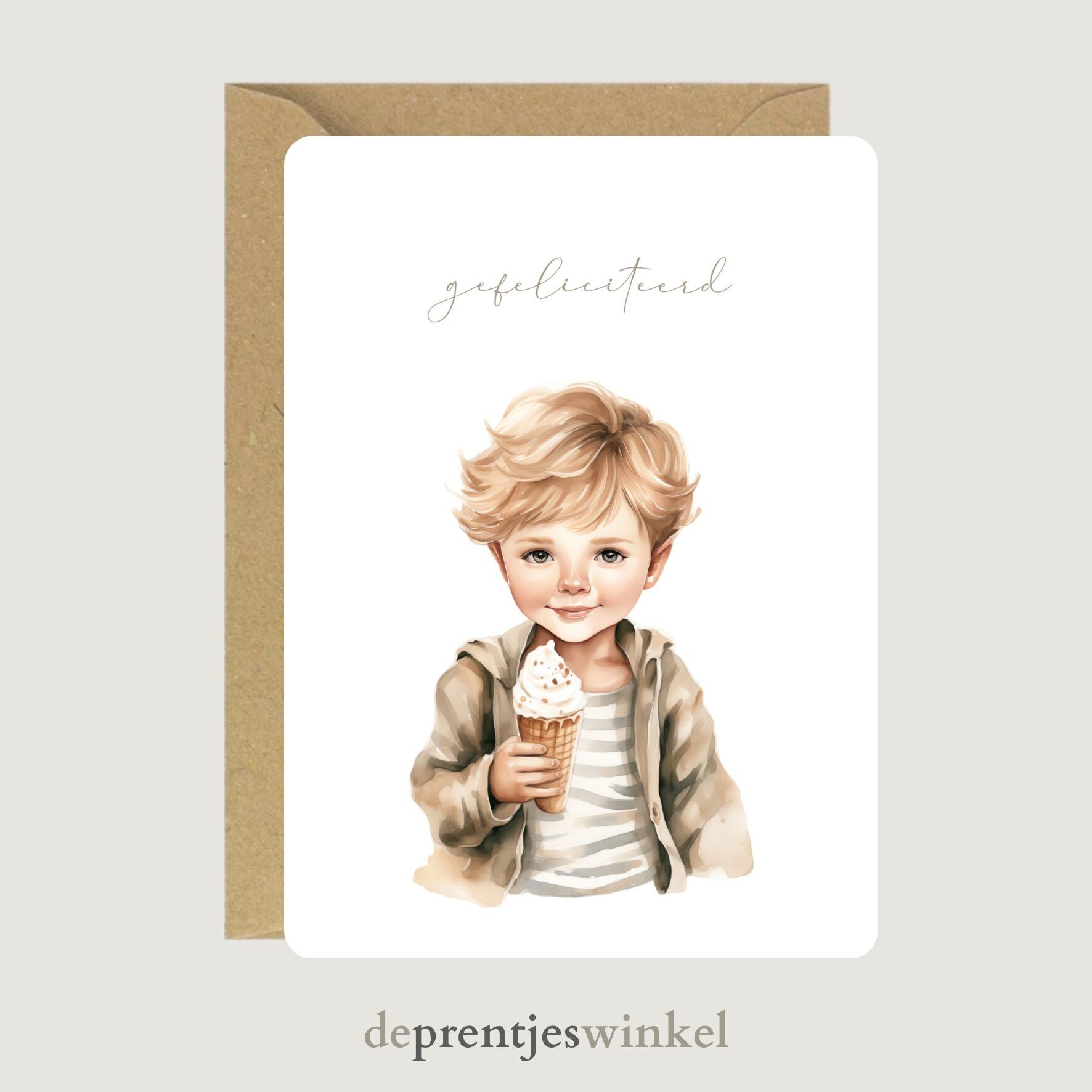 GEFELICITEERD | Jongen met ijsje