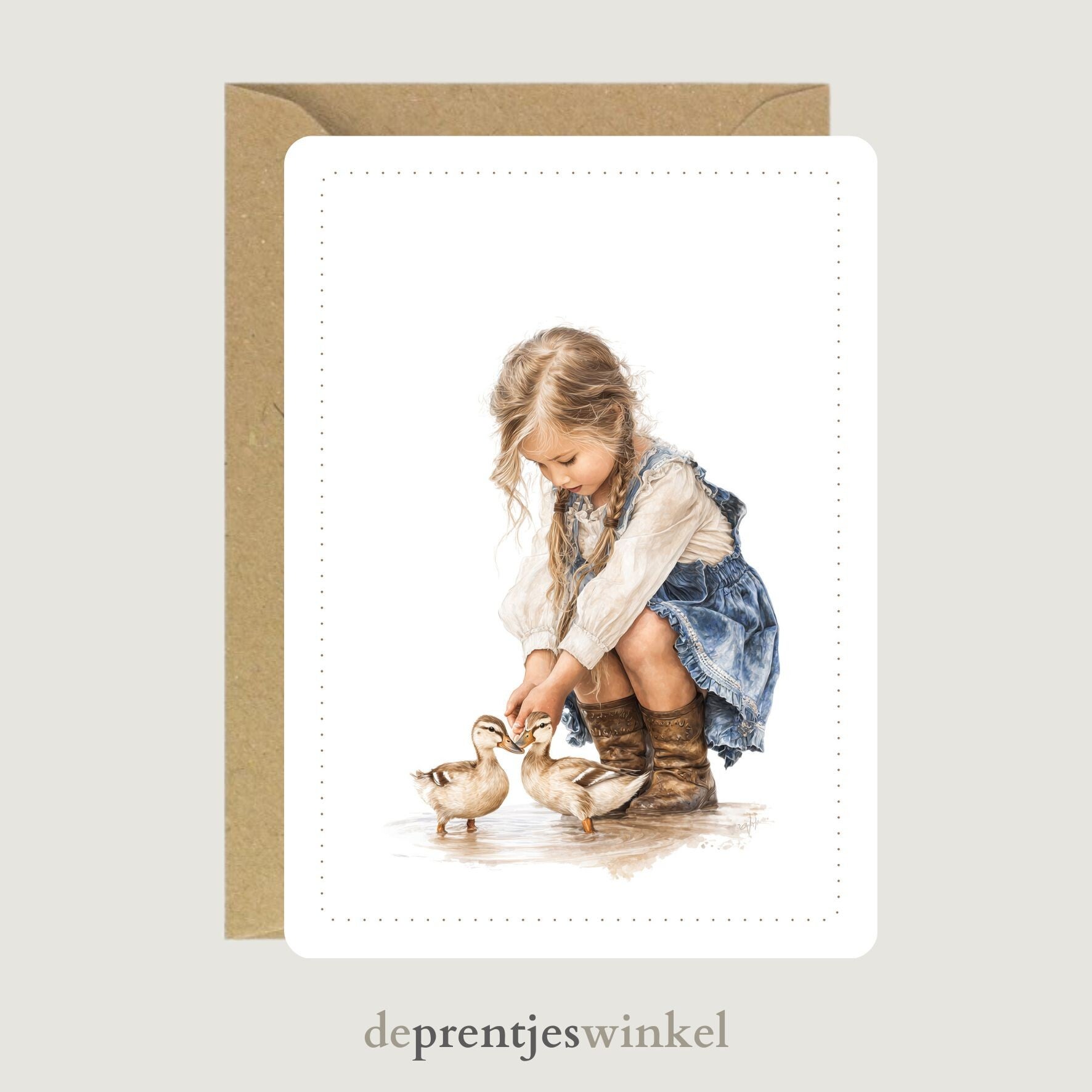 BLANCO | Meisje met eendjes