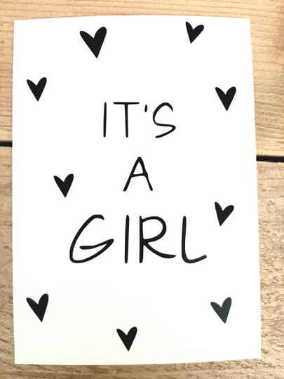 Kaart It's a girl