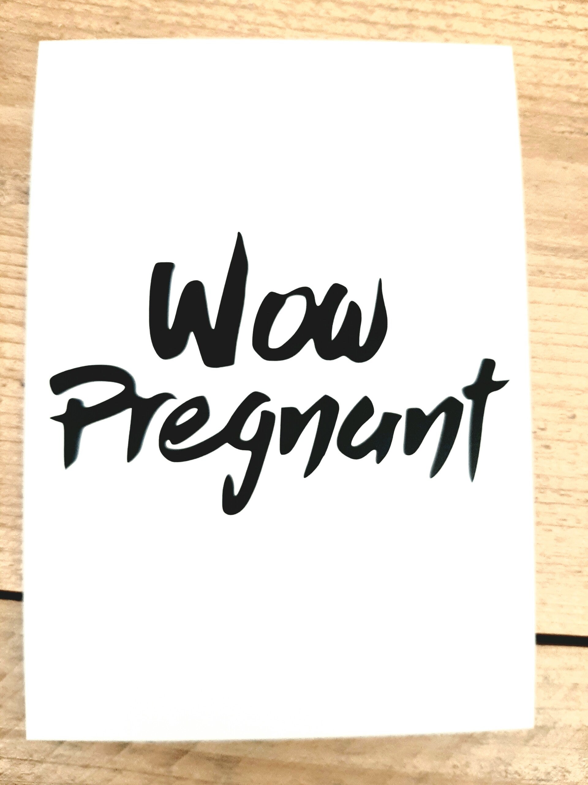 Kaart Wow pregnant