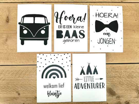 Kaartenset Geboorte jongen