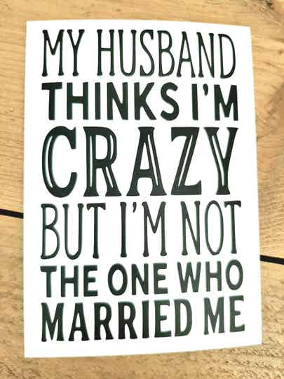 Kaart Crazy husband