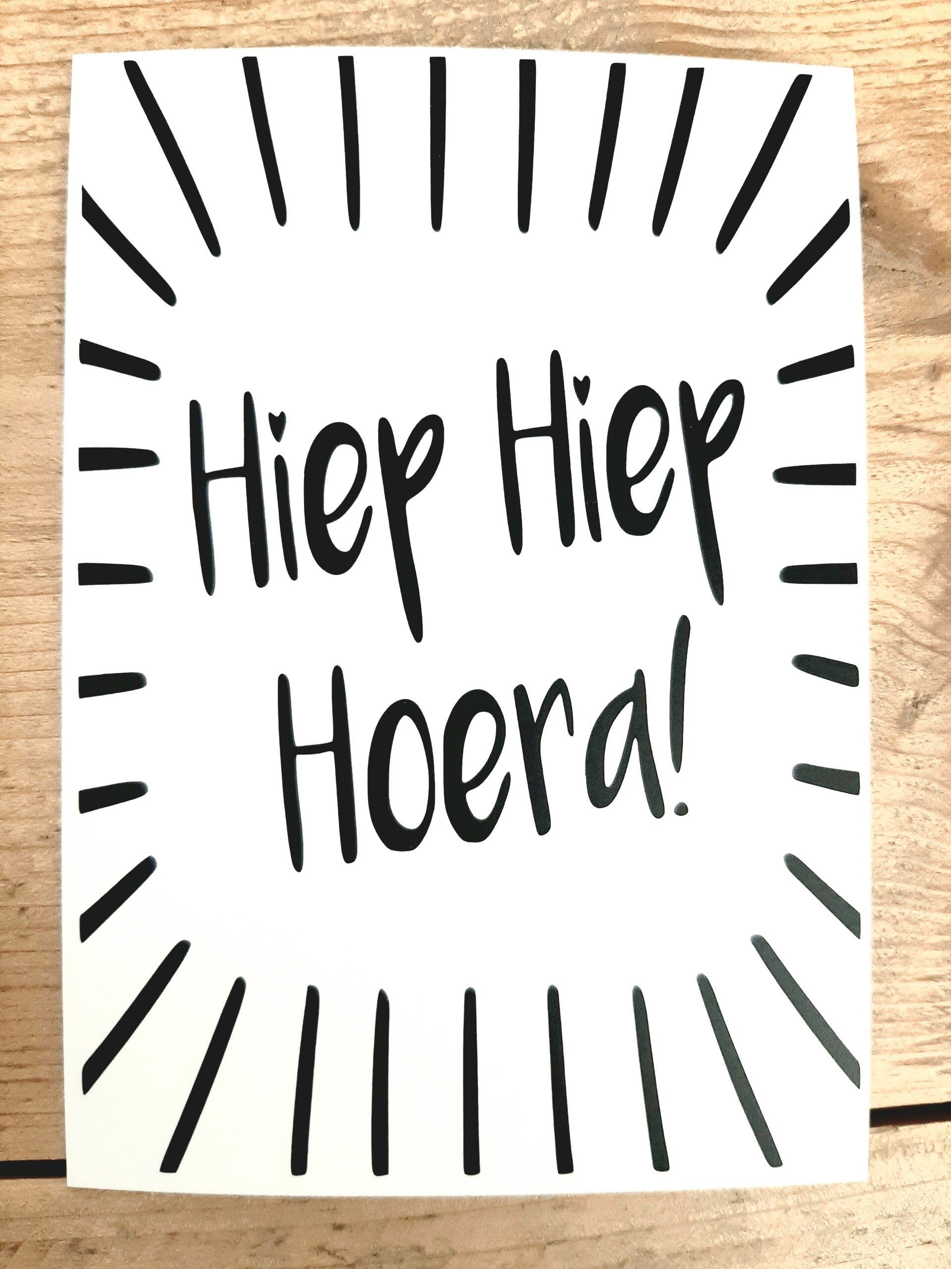 Kaart Hiep hiep streep