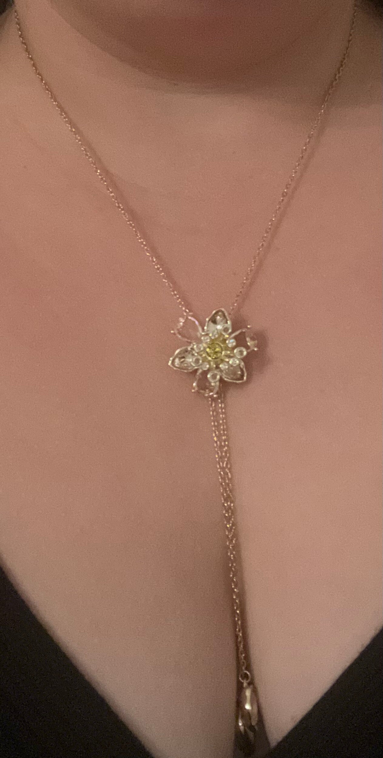 Flowerpower ketting pink