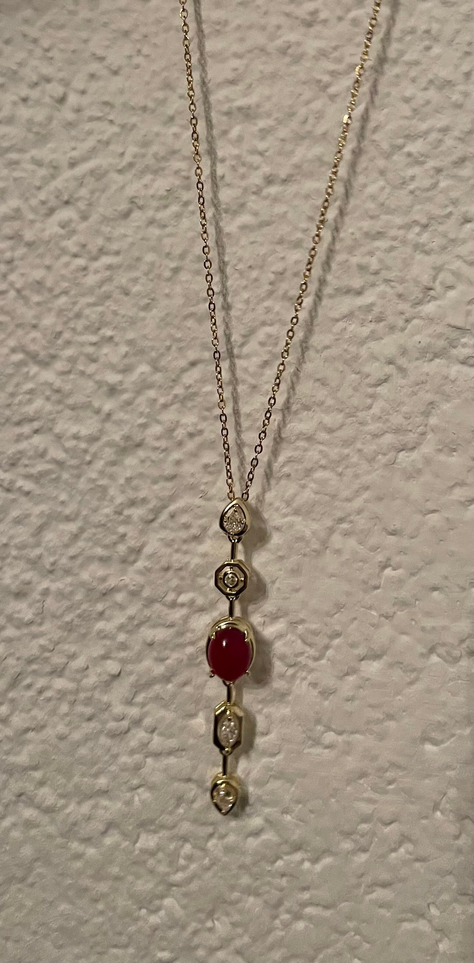 Bordeaux y-ketting