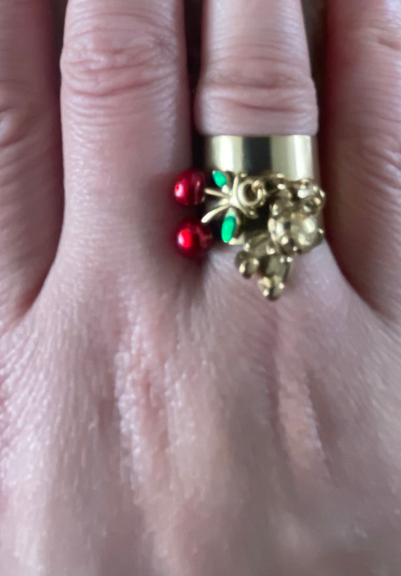 Cherry bear ring