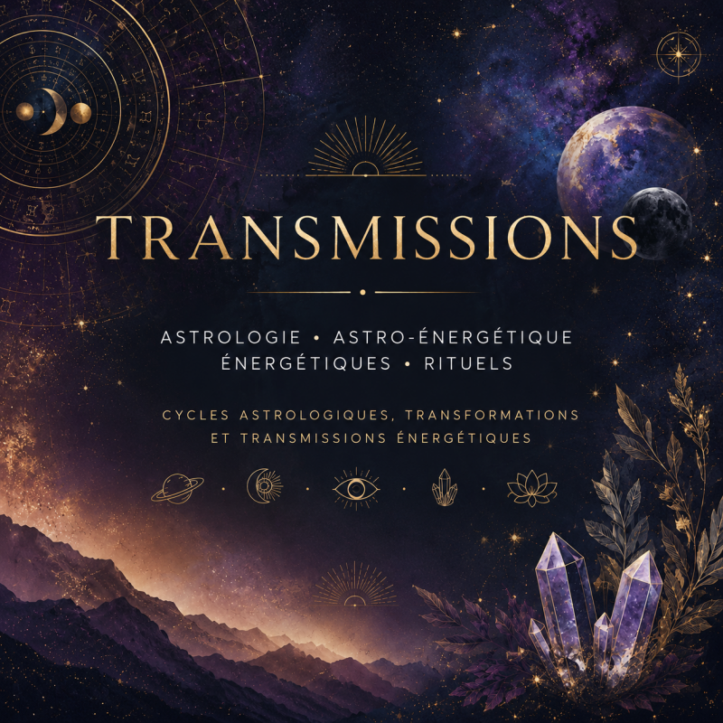 Visuel Transmissions - Holistic Green Vibrational Healing : Astrologie, Astro-Énergétique, Énergétiques, Rituels - Cycles astrologiques, transformations et transmissions énergétiques © Holistic Green Vibrational Healing 2026